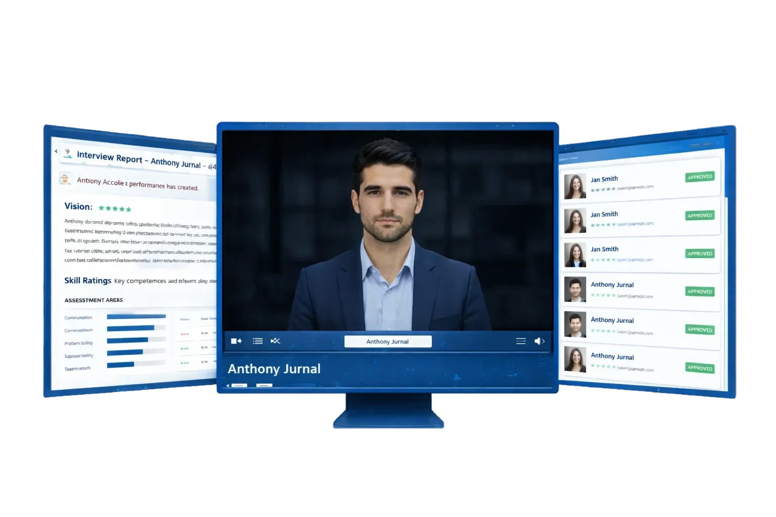AI video interview interface powered by iJupiter at UNLEASH 2026